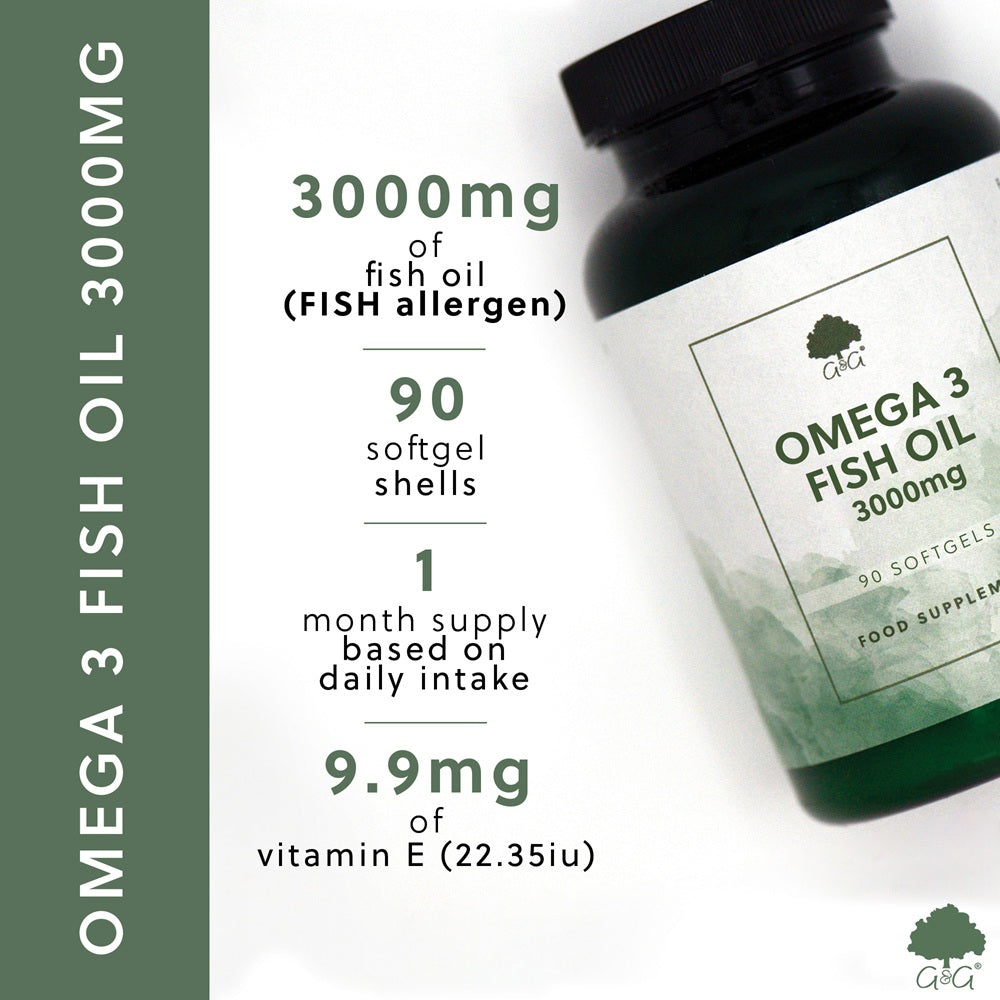Omega 3 Fish Oil 3000mg 90 Softgels