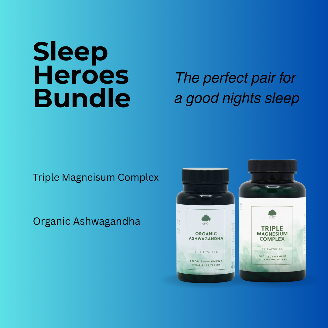 Sleep Heroes Bundle - Triple Magnesium & Organic Ashwagandha - No fillers or additives